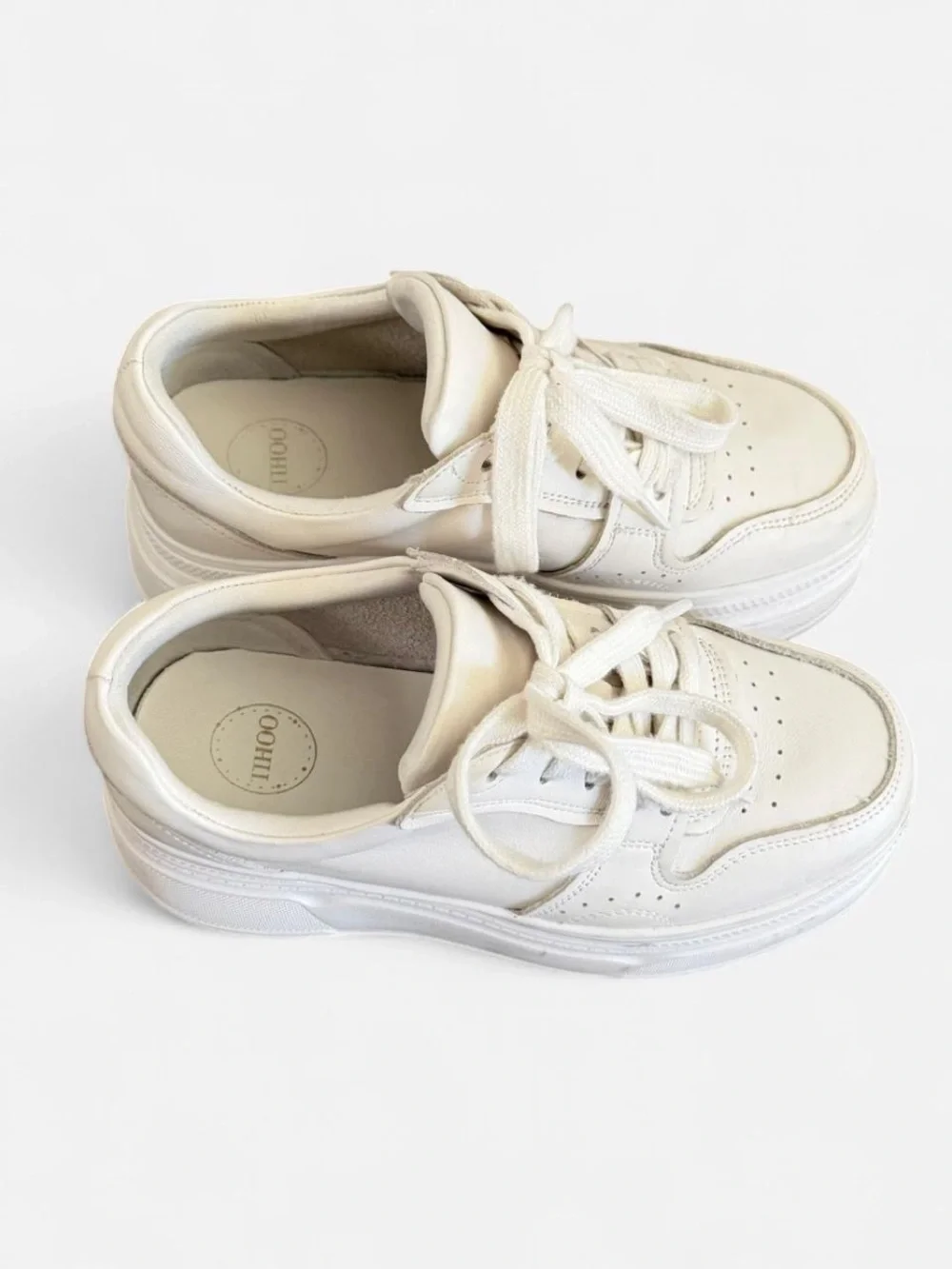 white platform sneakers